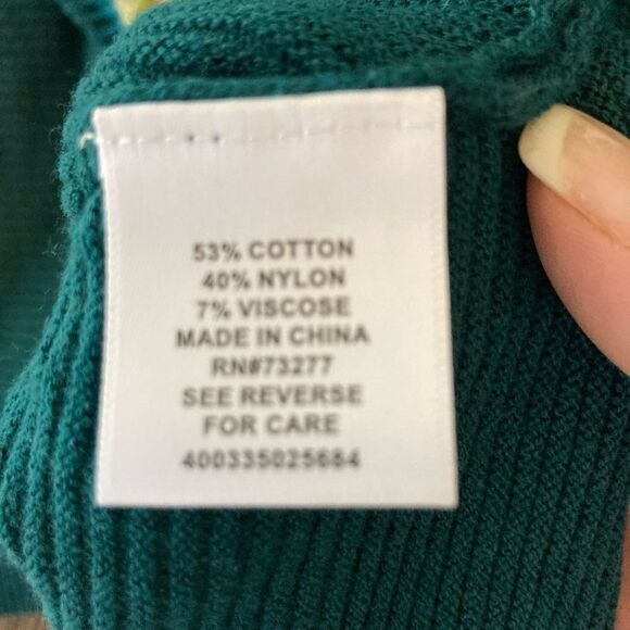 ELLE GREEN LONG-SLEEVED LIGHTWEIGHT SWEATER  / SZ: M / NWT - Picture 6 of 6